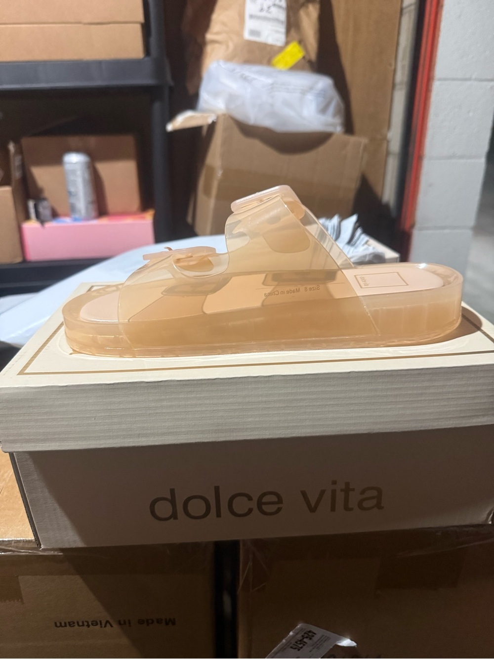 NWT Dolce Vita Julio Sandals Praline Vinyl Size 8